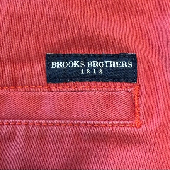 Brooks Brothers Light Red Flat Front Chino Shorts Size 33 Waist Men’s - Picture 3 of 7